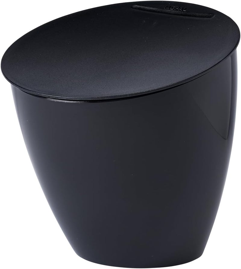 Mepal - Calypso Kitchen Waste Bin - Small Bin with Lid - Compost Bin Kitchen - Ideal for Kitchen Organisation - Kitchen Aid and Dishwasher Safe - 2200 ml - Nordic Black - Image 1