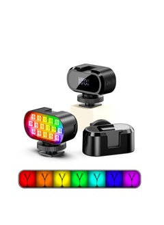 Y&D Mini LED Photography Ring Light for Gopro, Portable Lighting, RGB Video 360° Full Color Camera with Cold Shoe Rechargeable Panel Lamp Lighting  - Image 1