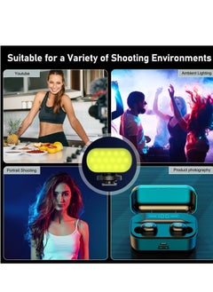 Y&D Mini LED Photography Ring Light for Gopro, Portable Lighting, RGB Video 360° Full Color Camera with Cold Shoe Rechargeable Panel Lamp Lighting  - Image 2