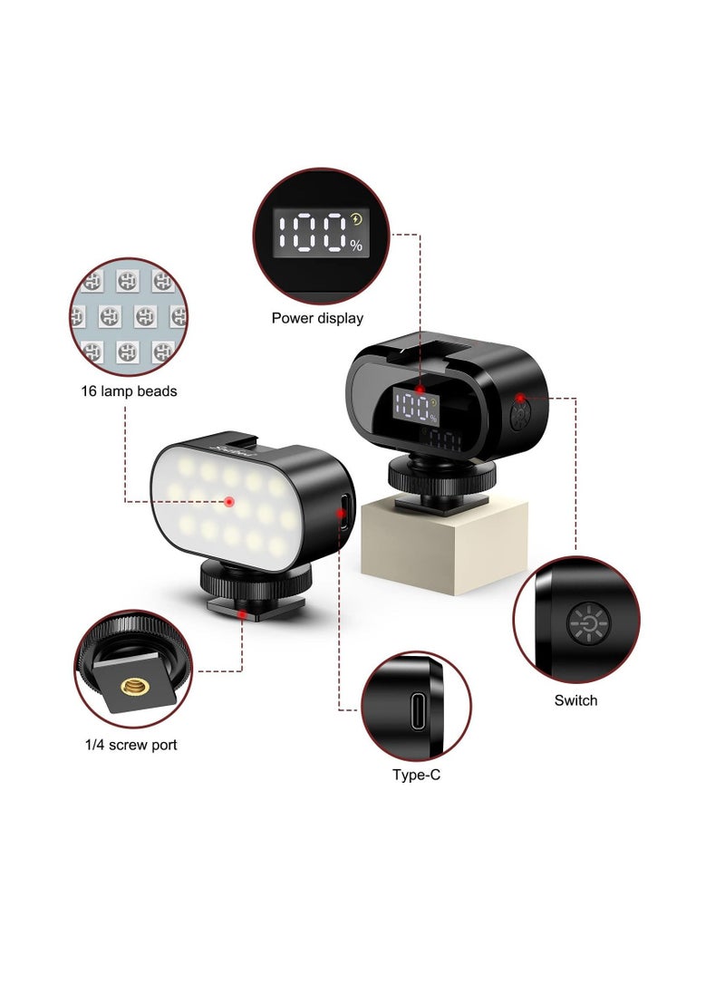 Y&D - Mini LED Photography Ring Light for Gopro, Portable Lighting, RGB Video 360° Full Color Camera with Cold Shoe Rechargeable Panel Lamp Lighting - Image 1