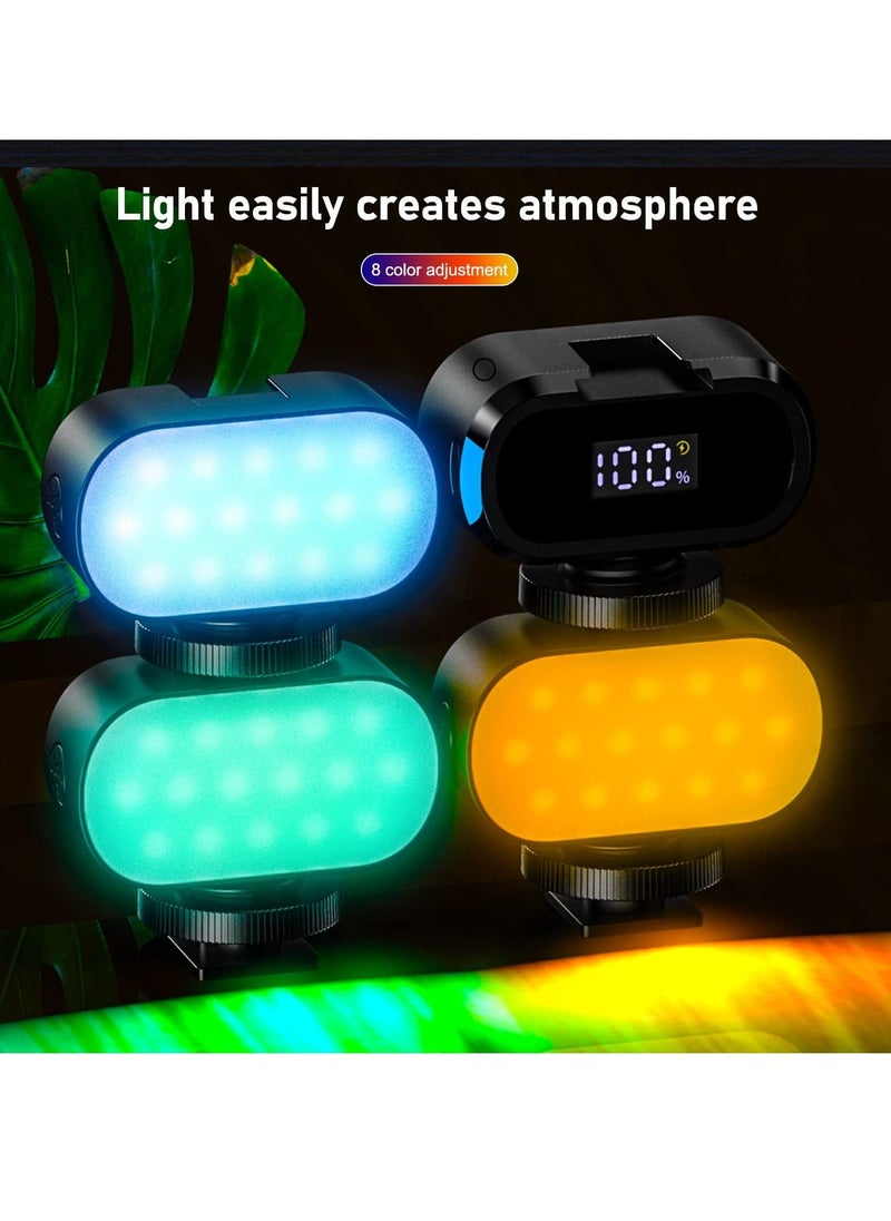Y&D - Mini LED Photography Ring Light for Gopro, Portable Lighting, RGB Video 360° Full Color Camera with Cold Shoe Rechargeable Panel Lamp Lighting - Image 1