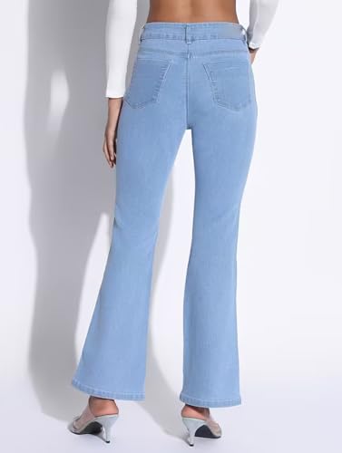 ADBUCKS Bootcut Jeans for Women Bell Bottom Jeans for Women II Wide Leg for Womens (in, Numeric, 30, Light Blue) - Image 3