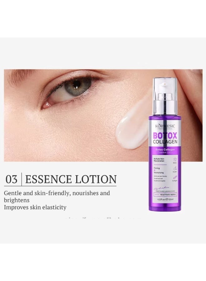 Kormesic Botox Collagen Anti Wrinkle Essence Lotion 120ML Deep Moisturizing Brightening Anti-Wrinkle Firming Botox Collagen Lotion with Hydrolyzed Keratin Gentle Skin Friendly Nourish & Brighten - Image 5
