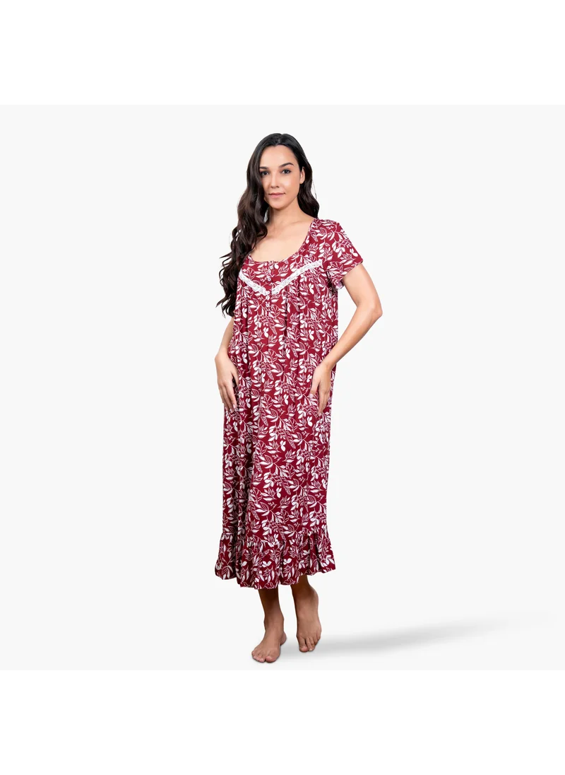Aadaraya Printed Night Gown