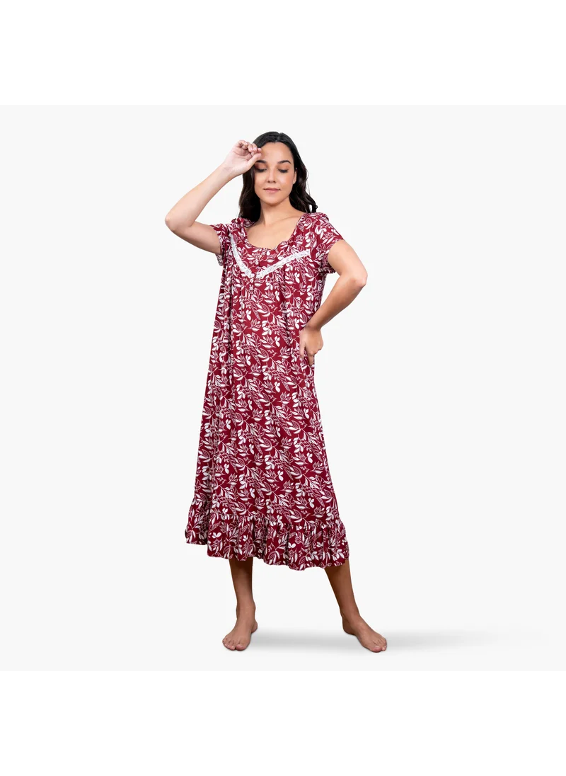 Aadaraya Printed Night Gown