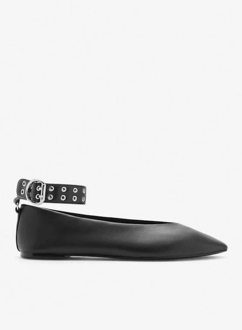 MANGO Ballet flats with eyelet strap