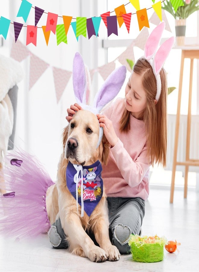 Yahenda 6 Pcs Dog Easter Costumes Set: Dog Bunny Ears, Tutu, Bandana for Medium Large Dogs, Cats, Puppy; Handcrafted Easter Hunt Party Supplies - Image 5