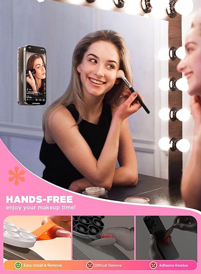 General Suction cup phone holder, silicone ring phone grip magnetic holder, hands-free mirror wall mount for iPhone/samsung/Google, TikTok creator|video  - Image 3