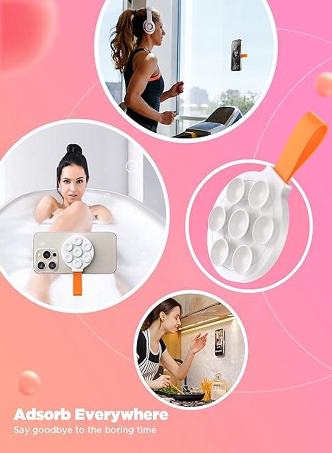 General Suction cup phone holder, silicone ring phone grip magnetic holder, hands-free mirror wall mount for iPhone/samsung/Google, TikTok creator|video  - Image 5