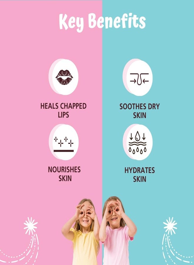 Puddles Organic Happy Candies Lip caring Combo Set of 2 (8 gm) lipbalms For Kids | Cotton candy and Bubblegum - Age 2-12 Years | Edible Flavours, pH Balanced, Sulfate-Paraben Free - Image 3