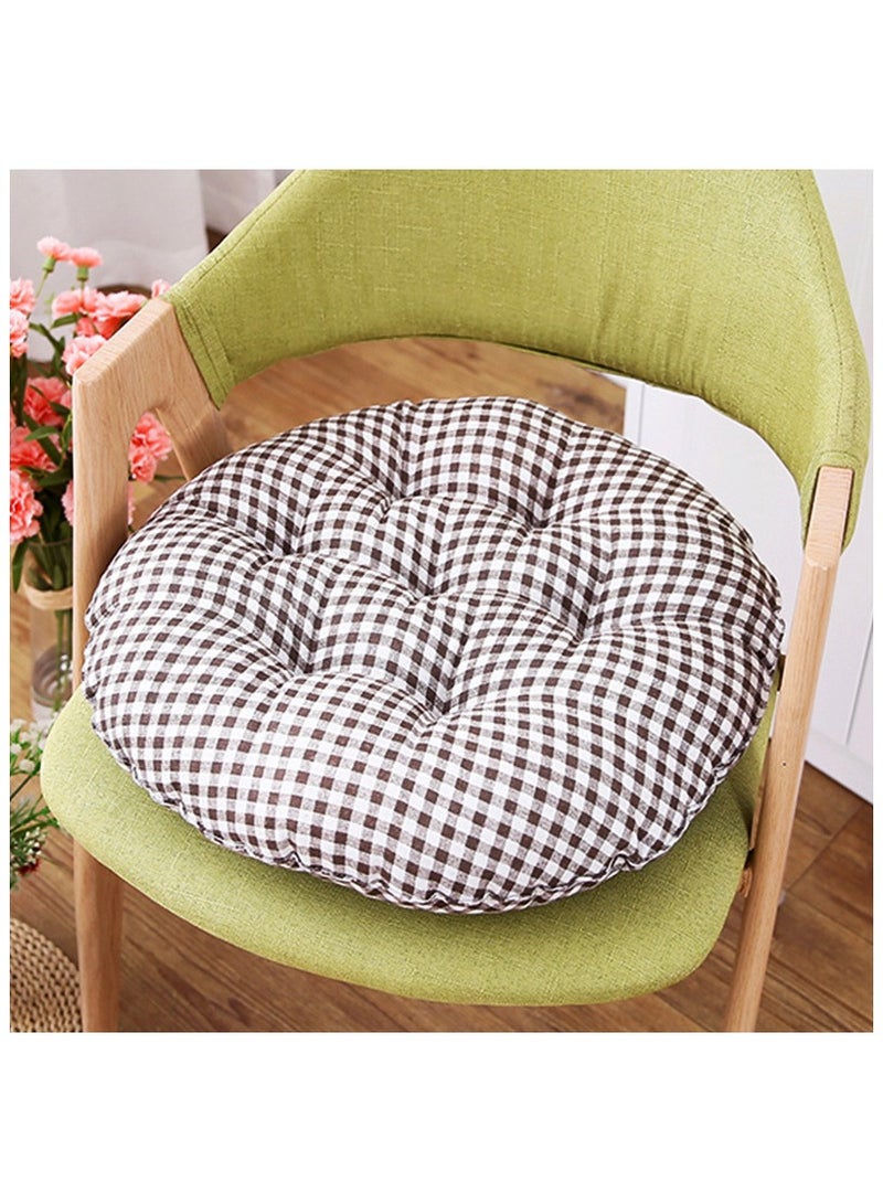 آنا وسادة دائريه قطنية وكتانية مريحة للمنزل والمكتب قابلة للتنفس - Image 3