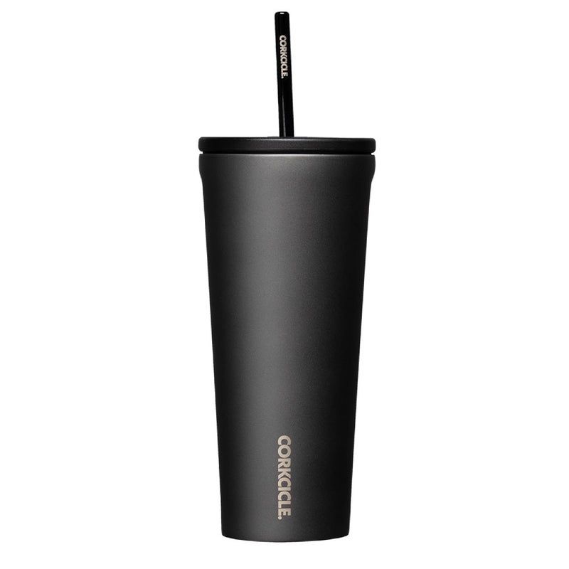 Corkcicle Cold Cup Insulated Tumbler with Straw - Keeps Drinks Cold for 12 Hours - Triple-Insulated Stainless Steel - Leak-Resistant Lid - Summer Drinkware Gift - 24 oz - Ceramic Slate - Image 1