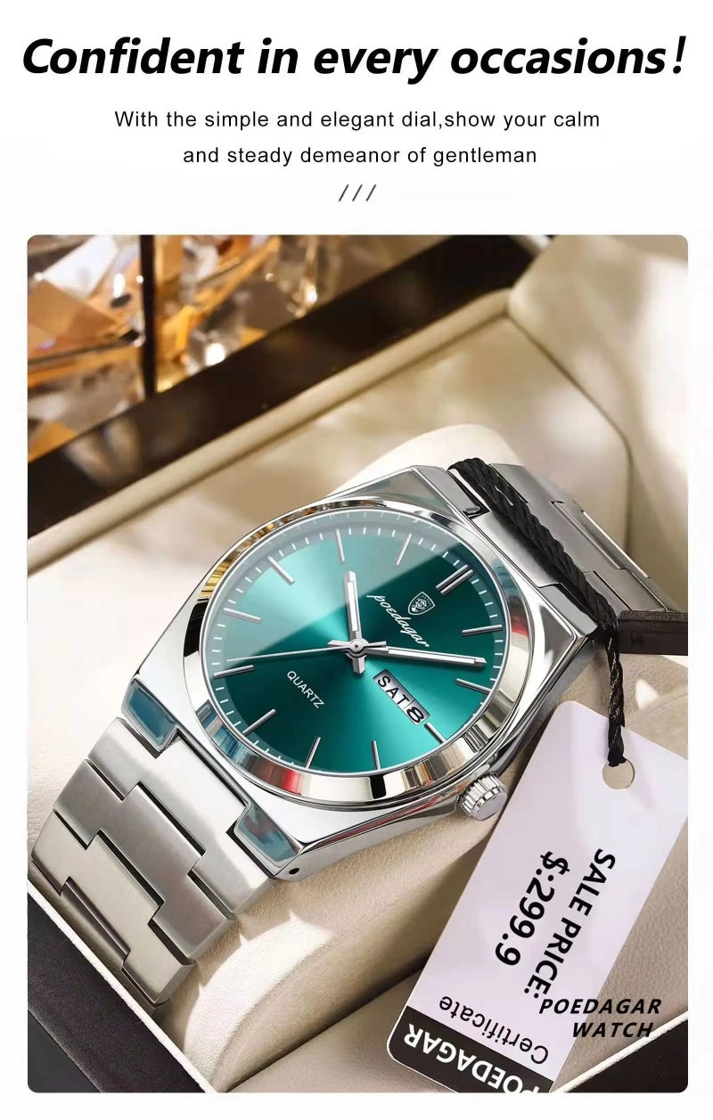 POEDAGAR/Pedagar 930 Waterproof Luminous Quartz Watch/ - Image 3