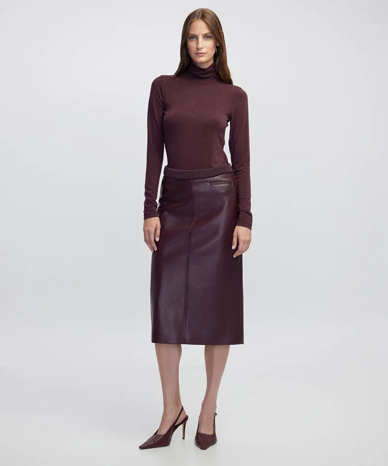 ابيكول Leather-Effect Skirt