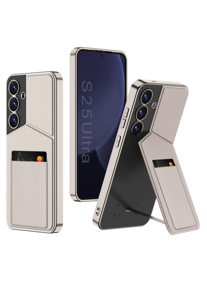 The Bros Case For Samsung Galaxy S25 5G Rotor Bracket Recessed Card Bag Full Coverage Phone Case