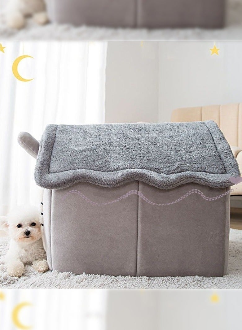 Arabest Fluffy Cat House,Dog Bed,Soft Warm Pet Cave Nest,Removable Washable Cushion,Size L - Image 5