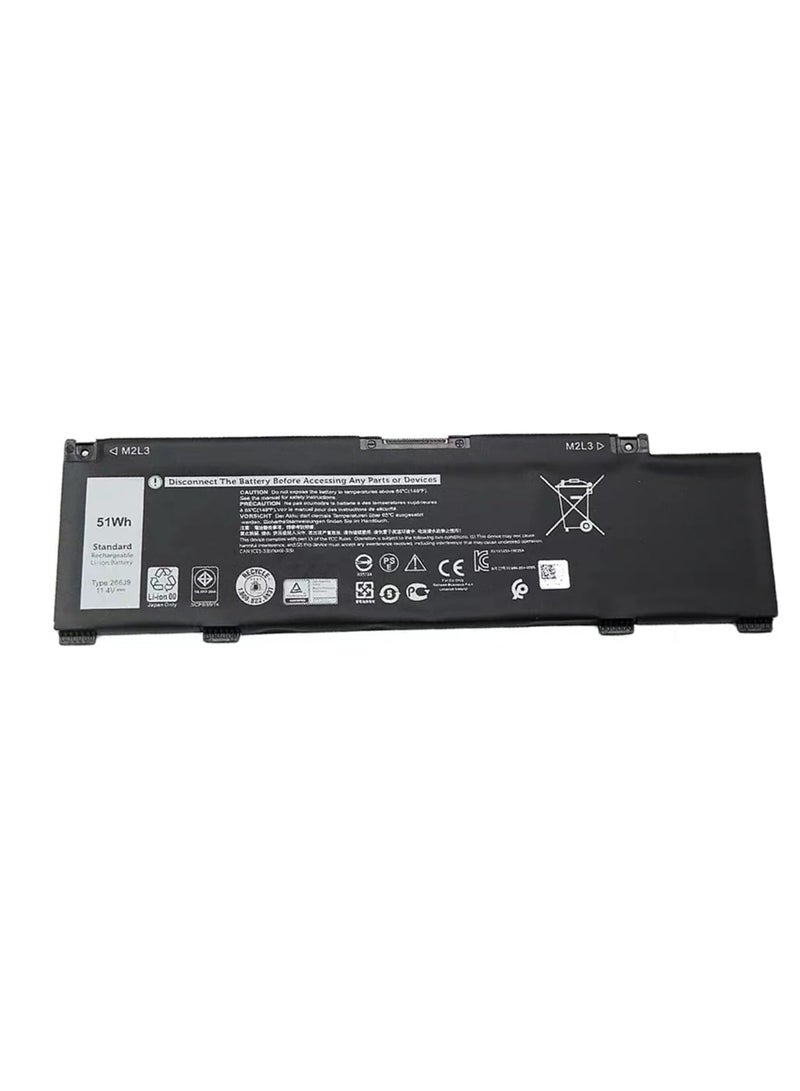 متوافق مع 266J9 لـ Dell G3 15 3500 3590 3790 G5 15 5500 SE 5505 P89F Inspiron 5490 INS 15PR-1545W 1548BR 1645W 1742W Series 0415CG C9VNH 51Wh 3Cell - Image 3