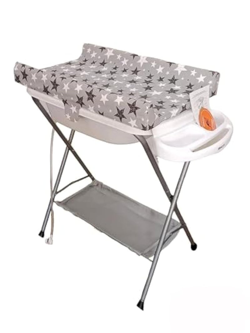Multifunctional Baby Bathing Table and Diaper Changing Station - Grey/white