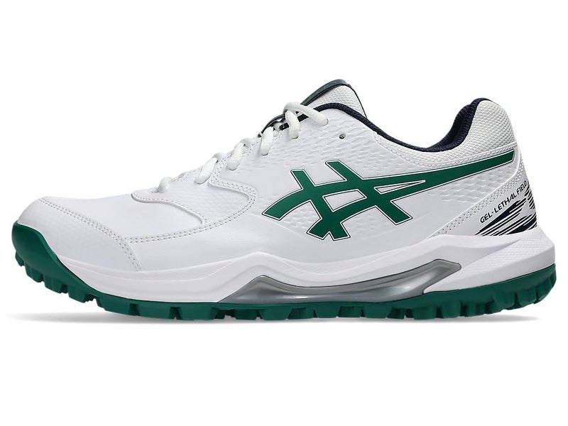 ASICS Unisex Gel-Lethal Field 2 White/Jasper Green Cricket Shoes - 8 UK Men/ 7 UK Women (1113A046.103) - Image 3
