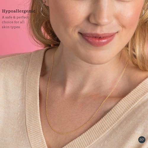 Kezef 1mm 925 Sterling Silver Necklace for Women | 16-36 inch long Silver, 18k Gold, Rose Gold Necklaces for Women - Made In Italy Real Cable Chain Jewelry | Dainty cadena de plata s925 para mujer - Image 2