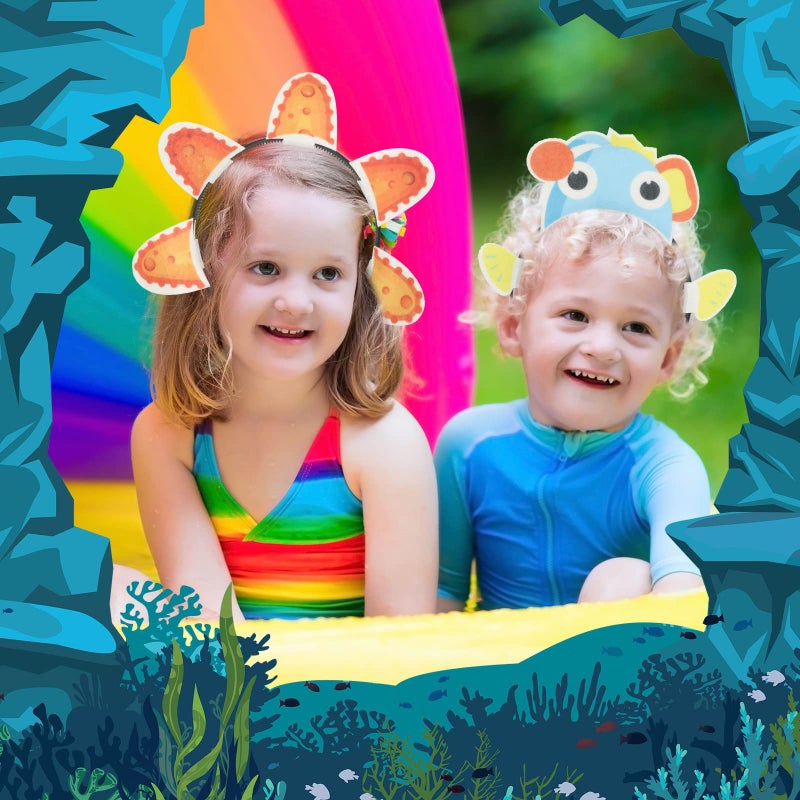 Yinder 24 Pieces Sea Animal Party Headband Under the Sea Party Decorations Ocean Themed Party Decorations Ocean Party Favors Felt Ocean Animal Headbands for Boys Girls Kids Adults Party Supplies - Image 5