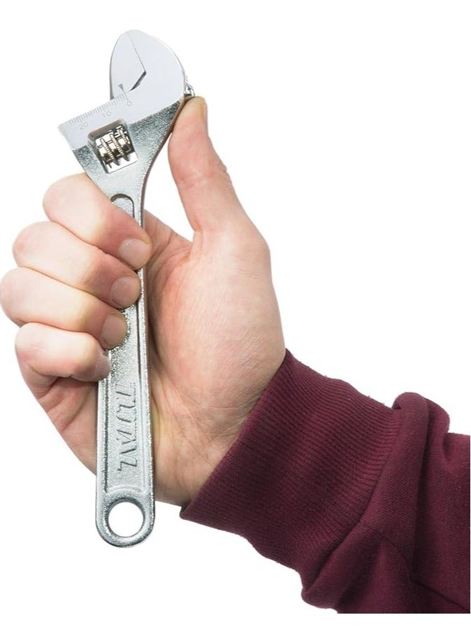 TOTAL Total 8-Inch Adjustable Wrench - Versatile Tool for Fastening and Loosening (0-29mm Jaw Capacity) - Image 2