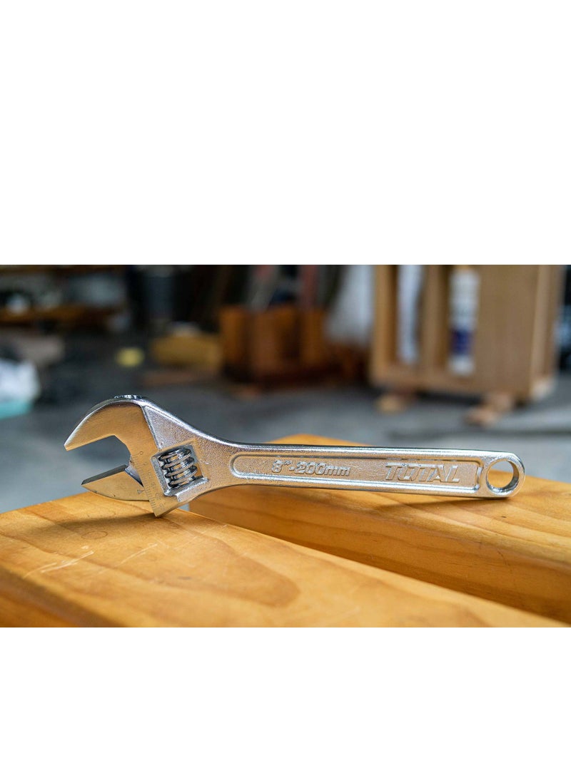 TOTAL Total 8-Inch Adjustable Wrench - Versatile Tool for Fastening and Loosening (0-29mm Jaw Capacity) - Image 3