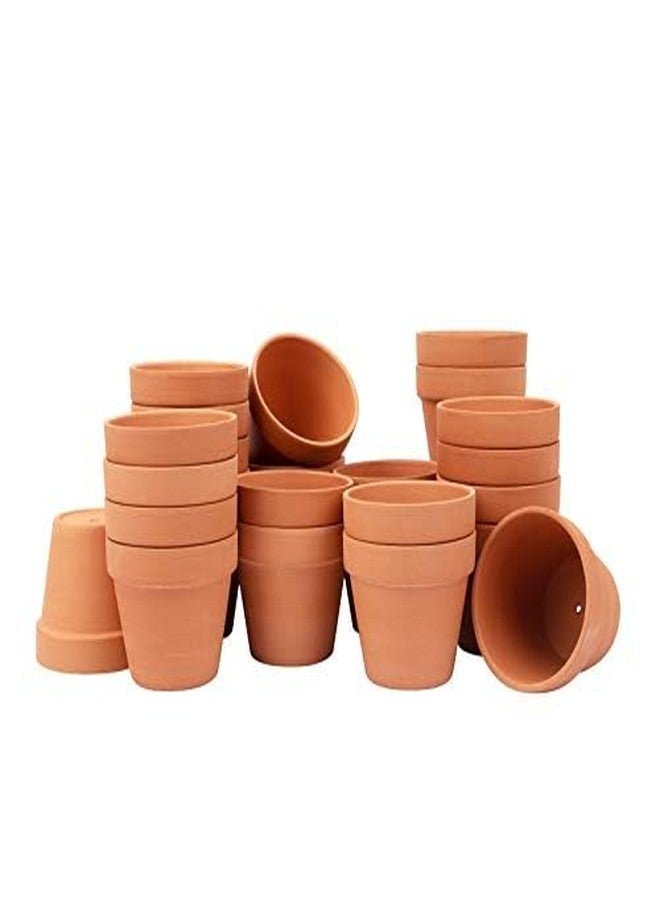 CFKJ [26 Pack] 4" Planter Nursery Pots Clay Pots Terracotta Pot Clay Ceramic Pottery Planter Cactus Flower Pots Succulent Nursery Pots Garden Terra Cotta Pots with Drainage Hole (4") - Image 3
