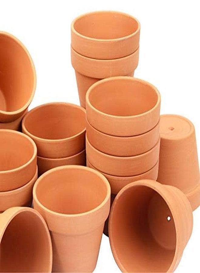 CFKJ [26 Pack] 4" Planter Nursery Pots Clay Pots Terracotta Pot Clay Ceramic Pottery Planter Cactus Flower Pots Succulent Nursery Pots Garden Terra Cotta Pots with Drainage Hole (4") - Image 2