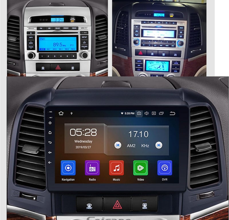 4k MRC Hyundai santafe android screen 2006-2012,4gb ram 64gb rom wireless applecarplay android auto reverse camera included ahd - Image 2