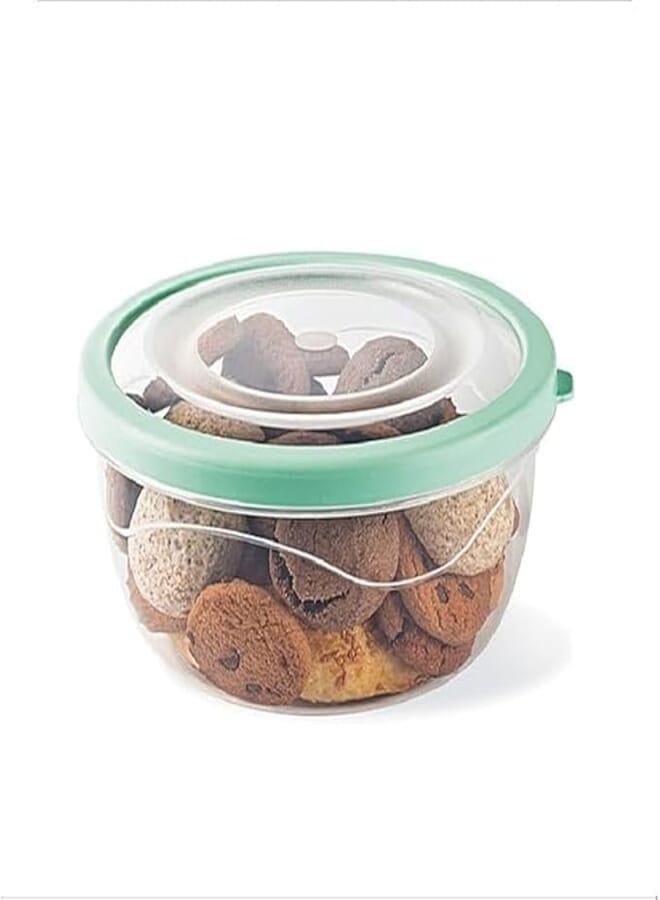Ucsan Plastic Medium Round Transparent Elegant Container | Made in Turkey | 862
