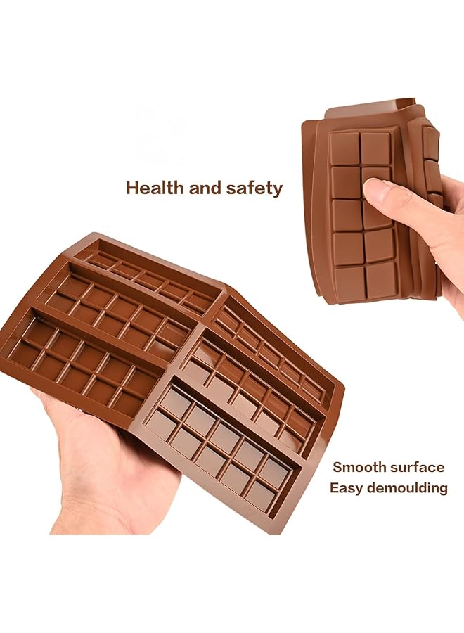 SAGREENY 2 Pcs Rectangle Chocolate Bar Molds For Wickless Wax Melt Candles, Sweet Bakeware, Thick And Large Chocolate Making - Image 4