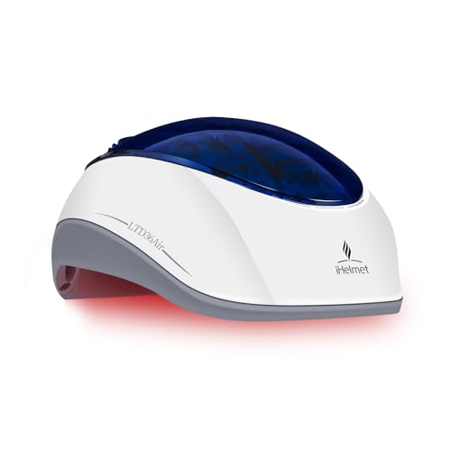 iHelmet نظام نمو الشعر بالليزر iHelmet (معتمد من إدارة الغذاء والدواء)، خوذة نمو الشعر وقبعة الليزر، علاج تساقط الشعر للرجال والنساء، علاج بالليزر منخفض المستوى لنمو الشعر، علاج مضاد للترقق، 36 أزرق - Image 1