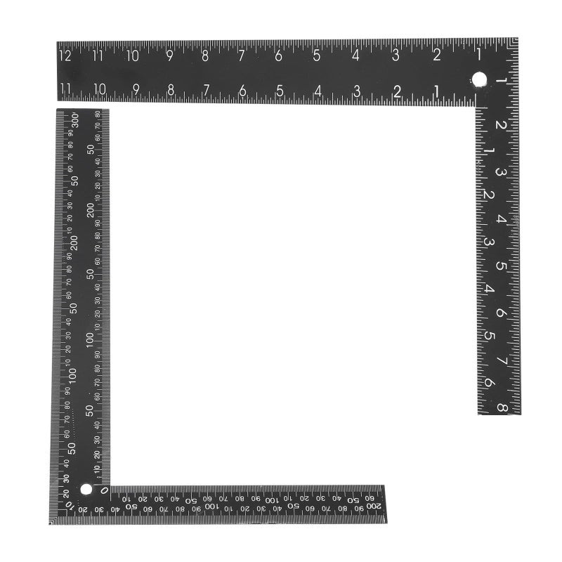2 Pcs Steel Engineer Square Ruler 90 Degree L Shaped Angle Ruler for Woodworking and Drawing - Image 2