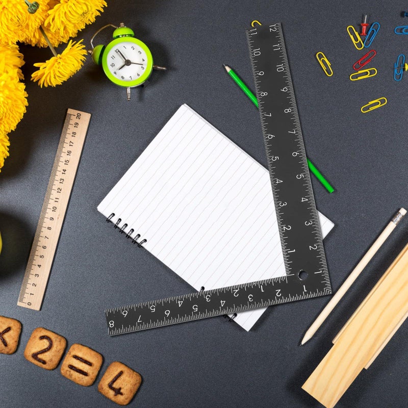2 Pcs Steel Engineer Square Ruler 90 Degree L Shaped Angle Ruler for Woodworking and Drawing - Image 5
