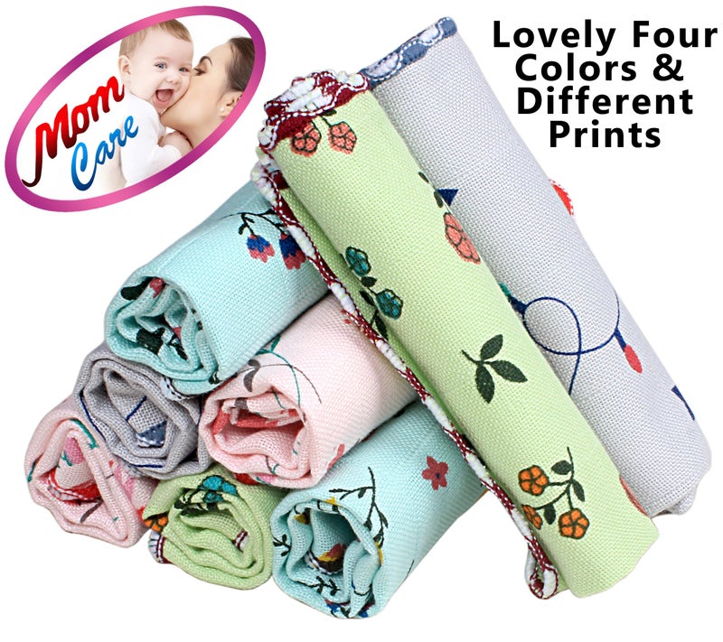 MOM CARE Cotton Face Towels for Babies Extra Soft/Quick Dry/Strong Water Absorbent/Napkins Towel for Kids, Boys and Girls Pack of 4 Multi Color 25x25 cm - Image 5