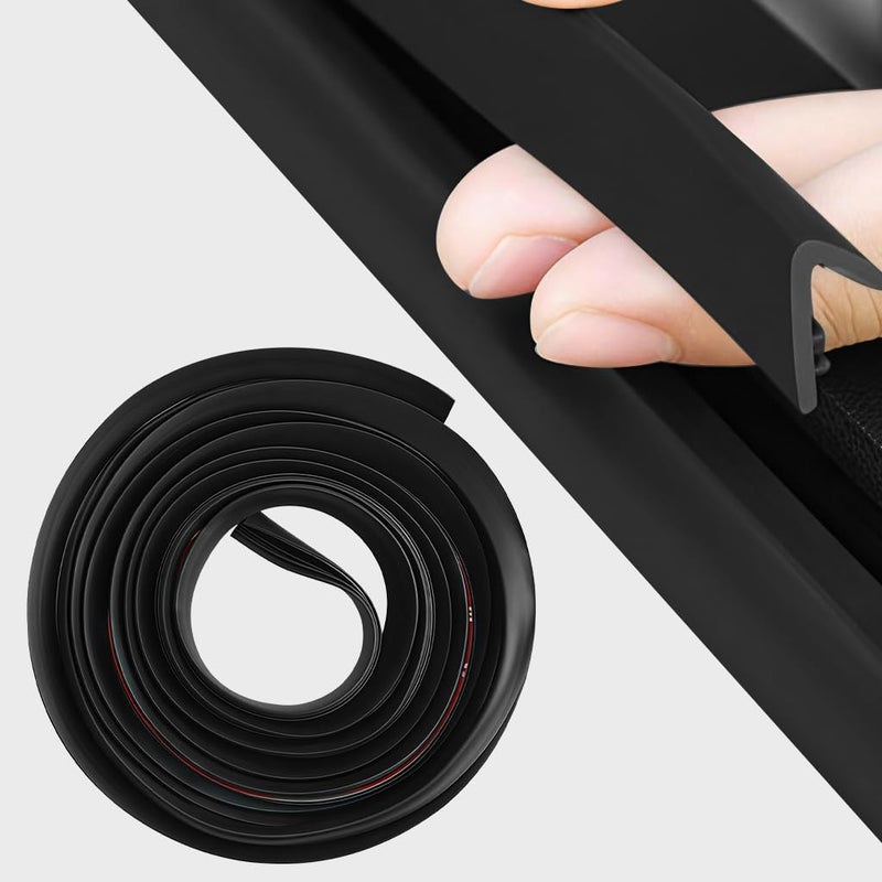 STHIRA Car Window Gap Seal Strip, Self-Adhesive L-Shape Window Gap Filler, Peel and Stick Weatherproof Sealing Strip for Noise & Dust Reduction, 4 Meters /13ft - Image 1