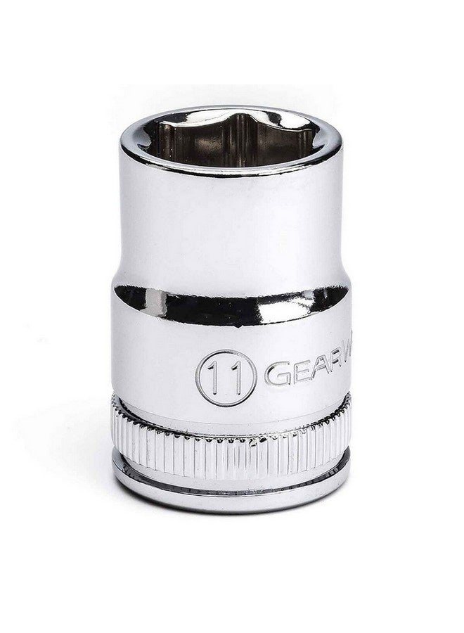 GearWrench Professional 6-Point Standard Metric Socket Silver 3/8 Inch x 11 mm 80379