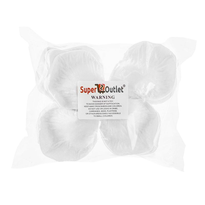 Super Z Outlet Silk Fabric Flower Mini Rose Petals for Weddings (1000 Pieces) (White) - Image 2
