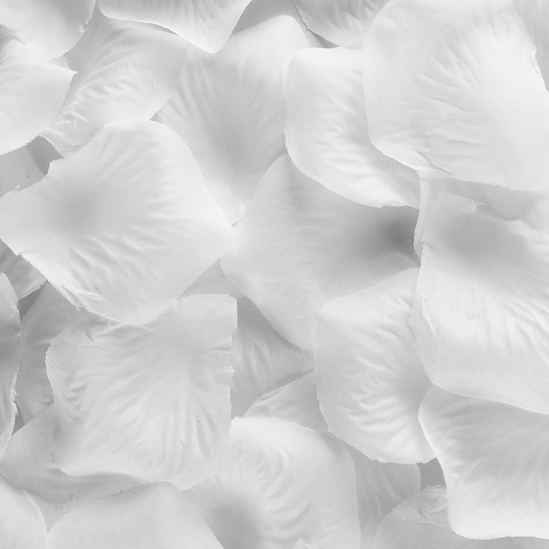 Super Z Outlet Silk Fabric Flower Mini Rose Petals for Weddings (1000 Pieces) (White) - Image 1