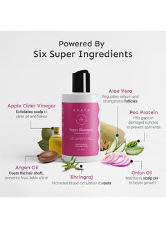 ARATA 6-In-1 Super Shampoo | Prevents Hair Loss | Restores Ph Balance | Boosts Hair Thickness | Reduces Breakage | Fights Microbial Infections | Adds Shine | Shampoo For Women & Men | 300 Ml  - Image 5