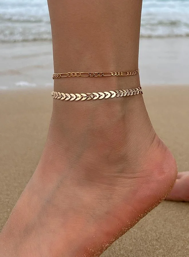 تايك تو Set of 2 - Chain Grass Anklet