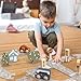 SPEEDY MONKEY Wooden Car Track Set Road Puzzle Toy with Interlocking Track Pieces and Toy Car Play for Boys Girls FSC Certified Fun Wheels Route Puzzle Game for Toddlers Kids - Image 4