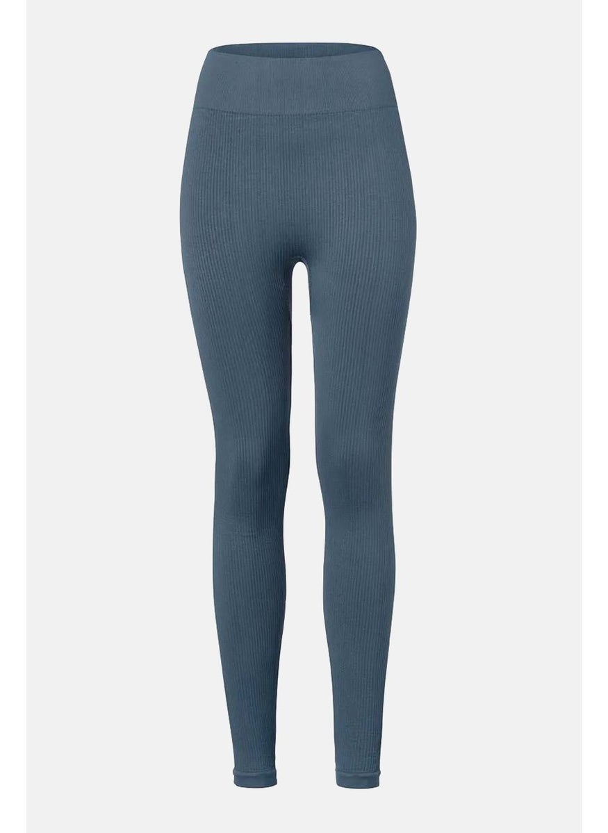 Tchibo Women Pull On Textured Seamless,Tight, Navy  - Image 2
