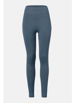 Tchibo Women Pull On Textured Seamless,Tight, Navy  - Image 2