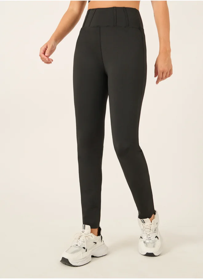 Styli Corset Shape Waist Detail Leggings
