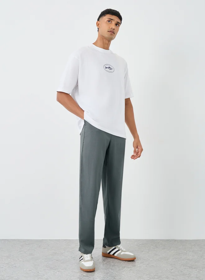 ستايلي Styli Men Straight Fit Formal Trousers