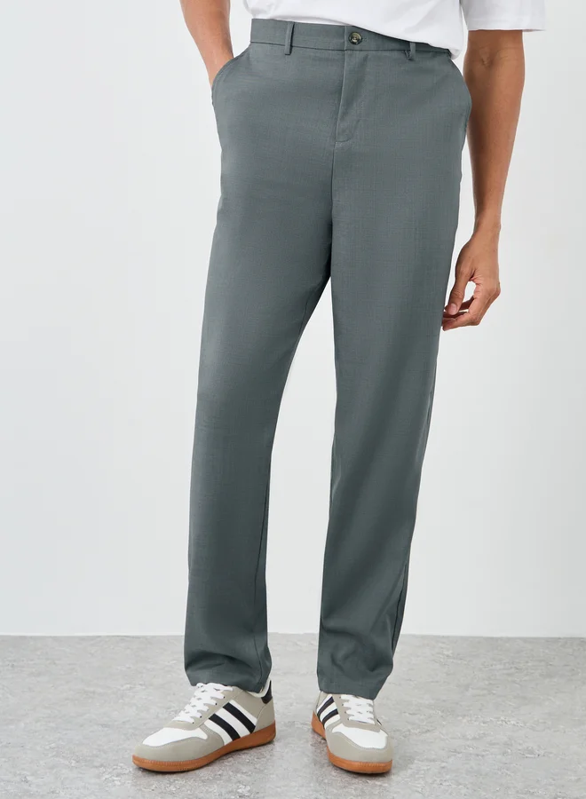 ستايلي Styli Men Straight Fit Formal Trousers