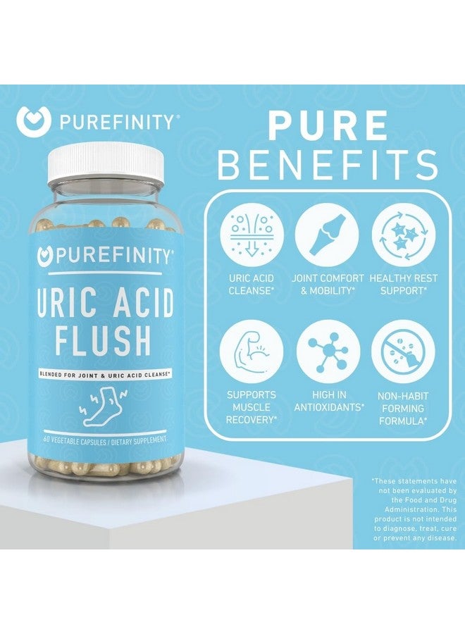 PUREFINITY Uric Acid Flush & Cleanse Capsules - Daily Joint Support for Adults with Tart Cherry Extract, Turmeric, Celery Seed, Chanca Piedra, and Bromelain (30 Count) - Image 3