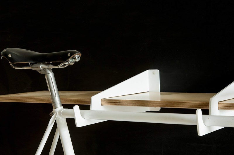 INDIAN DECOR 60175 Wall Mounted Bike Rack Shelf/Bicycle Storage/Bicycle Stand/Bicycle - White - Image 3
